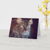 目、メインのあらいぐまの(空白のな)挨拶状を装って下さい カード (黄色い花)