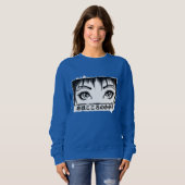 目、魂への窓、マンガイラストレーション スウェットシャツ (正面フル)