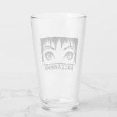 目、魂への窓、マンガイラストレーション タンブラーグラス (裏面)
