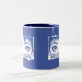 目、魂への窓、マンガイラストレーション ツートーンマグカップ (中央)