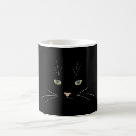 目、鼻、ひげのある猫の顔 コーヒーマグカップ