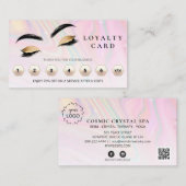 *~*目QRまぶし眉ありがとうリワードのロゴ ロイヤリティカード (正面/裏面)