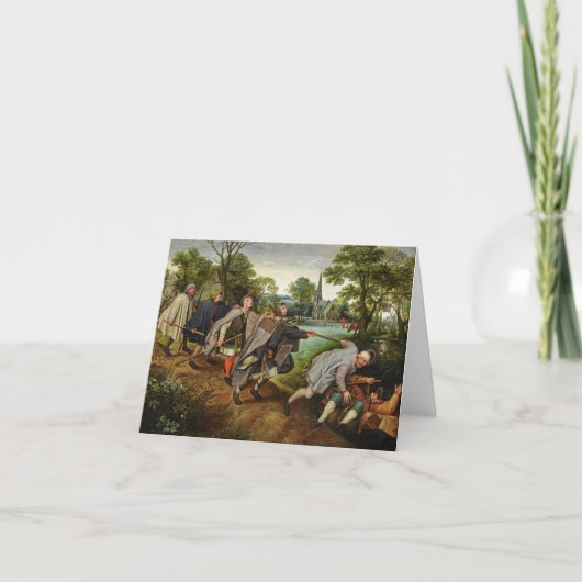 盲人が盲人を導く寓話 サンキューカード (正面)