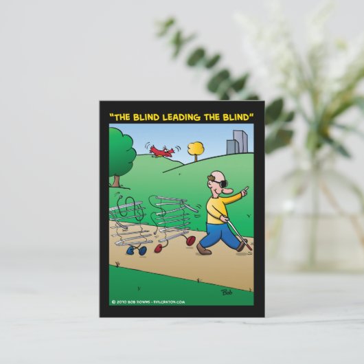 「盲人が盲人を導く」 ポストカード (スタンド正面)