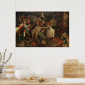 盲人の戦い， 1643 ポスター (キッチン)