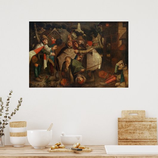 盲人の戦い， 1643 ポスター (キッチン)