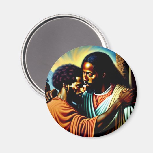 盲人の磁石をイエスが癒す マグネット (正面/裏面)