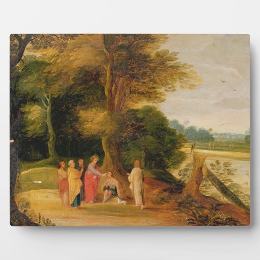 盲人を癒すキリスト フォトプラーク (正面)