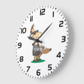 盲人審判吹が口笛の時計を鳴らす ラージ壁時計 (傾斜)