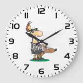 盲人審判吹が口笛の時計を鳴らす ラージ壁時計 (正面)