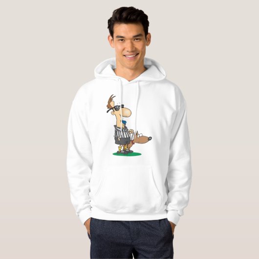 盲人審判吹の笛フード付きスウェットシャツ パーカ (正面フル)