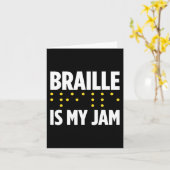 盲人盲目人点字Re カード (黄色い花)