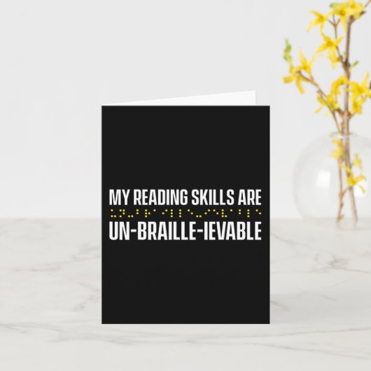 盲人盲目人点字Re カード (黄色い花)