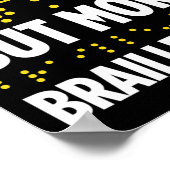 盲人盲目人点字Re ポスター (角)