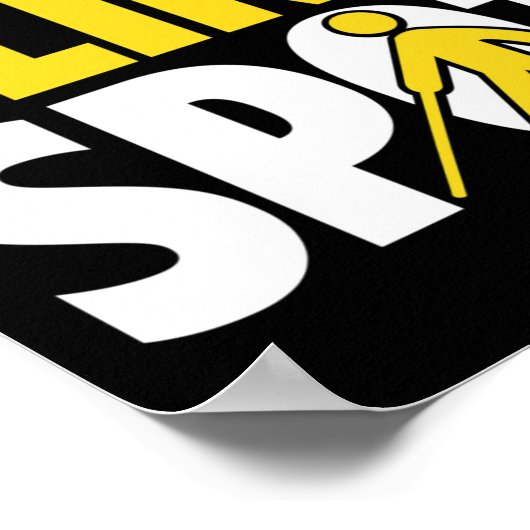 盲人盲目人点字Re ポスター (角)