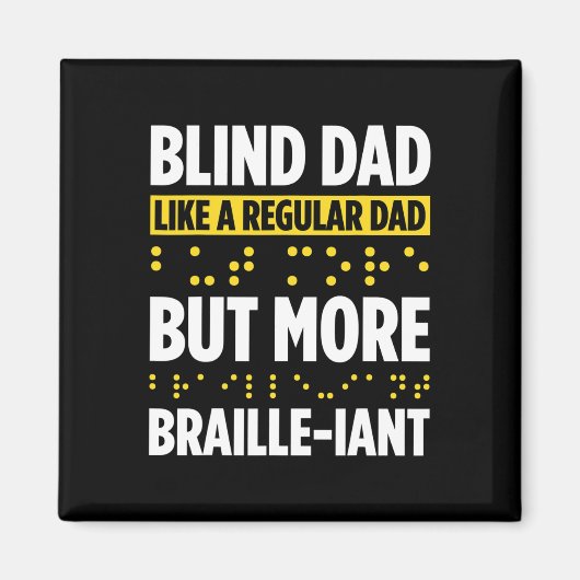 盲人盲目人点字Re マグネット (正面)