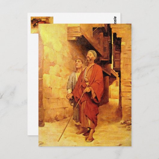 盲人 ポストカード (正面/裏面)