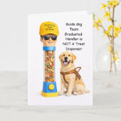 “盲導犬チームとしての卒業おめでとう” カード (黄色い花)