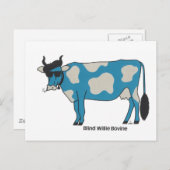 盲目のウィリーのウシの郵便はがき ポストカード (正面/裏面)