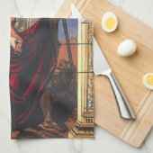 盲目のトビットと妻のアナ,ヴィンテージ宗教 キッチンタオル (四つ折り)