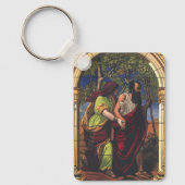 盲目のトビットと妻のアナ,ヴィンテージ宗教 キーホルダー (正面)