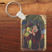 盲目のトビットと妻のアナ,ヴィンテージ宗教 キーホルダー (正面)