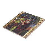 盲目のトビットと妻のアナ，ヴィンテージ宗教 タイル (側面)