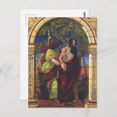 盲目のトビットと妻のアナ，ヴィンテージ宗教 ポストカード (正面/裏面)