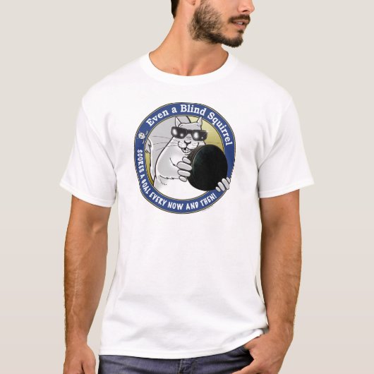 盲目のリスのホッケー Tシャツ (正面)