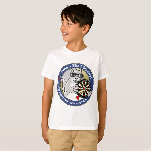 盲目のリスの投げ矢 Tシャツ (正面フル)