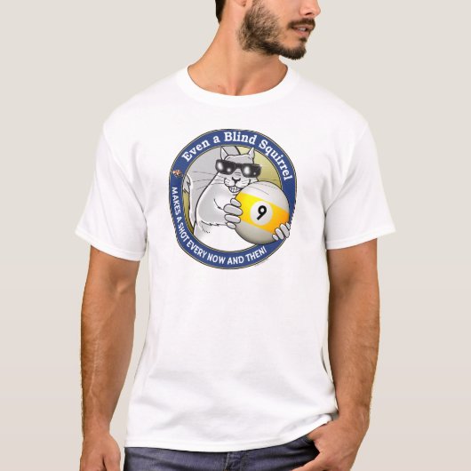 盲目のリスの9ボール Tシャツ (正面)
