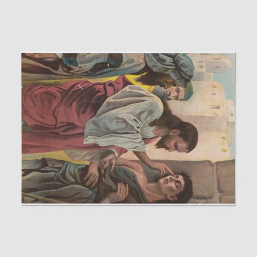 盲目の人を治すイエス・キリスト 薄葉紙 (正面)