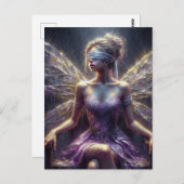 盲目の妖精が王座に ポストカード (正面/裏面)