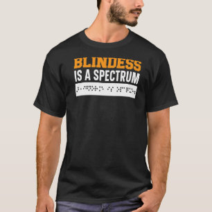 盲目はスペクトル点字盲目認識度Vi Tシャツ