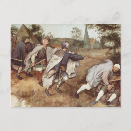 盲目ブラインド- 1568年--を導きます ポストカード (正面)