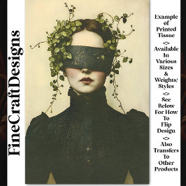 盲目化BE8デコペのダークアカデミアウーマン 薄葉紙