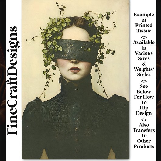 盲目化BE8デコペのダークアカデミアウーマン 薄葉紙