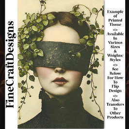 盲目化BE9デコペの暗色学女性 薄葉紙