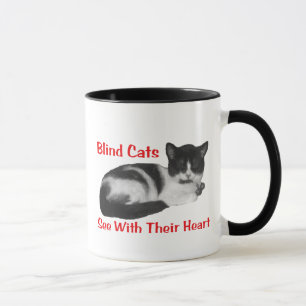 盲目猫のマグ マグカップ