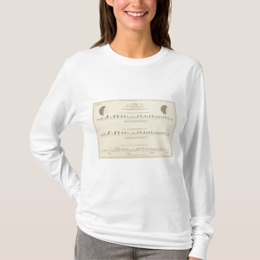 盲目、統計的な米国の石版1870年 Tシャツ (正面)