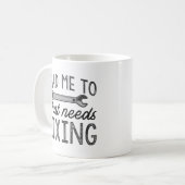 直す必要があるものに私を導く コーヒーマグカップ (正面左)