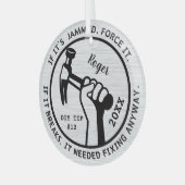 直す必要がある ガラスオーナメント (正面左)