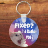 直った？投票したい キーホルダー (正面)