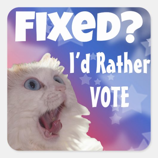 直った？投票したい スクエアシール (正面)