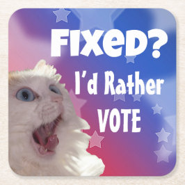 直った？投票したい スクエアペーパーコースター