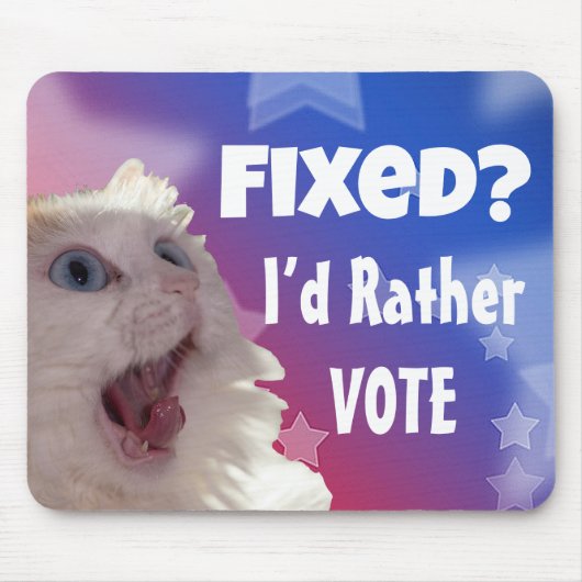 直った？投票したい マウスパッド (正面)