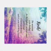 直る感動的な霊気 フリースブランケット (正面(横))