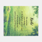 直る感動的な霊気 フリースブランケット (正面(横))