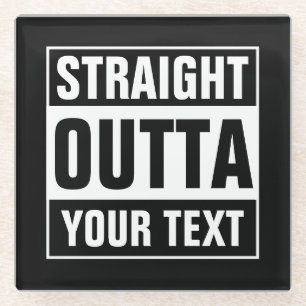 直カスタム線アウトタガラスコースタ ガラスコースター