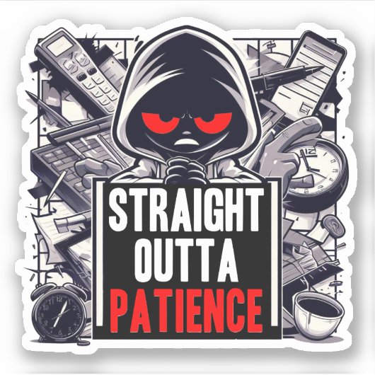 直クール面の忍耐 シール (正面)